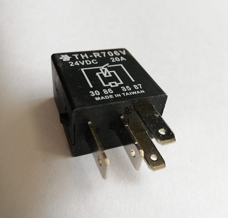 RELAY LUCES (MICRO RELAY) 24V. 4PINES UNIVERSAL 20 AMP.